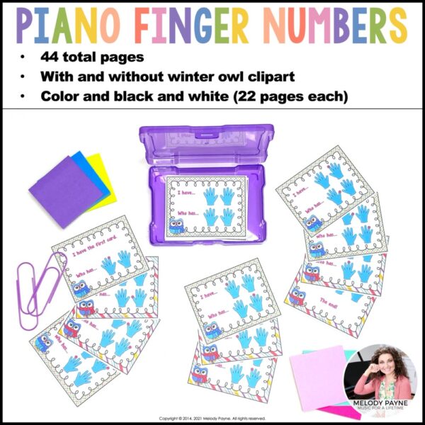 I Have…Who Has? Beginning Piano Game: Finger Numbers and Right & Left Hand