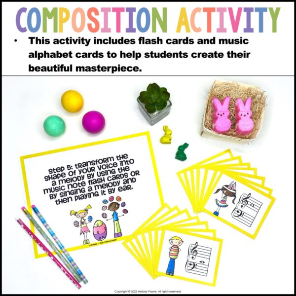 Easter Composing Worksheets - A Guided Elementary Music Composition Activity