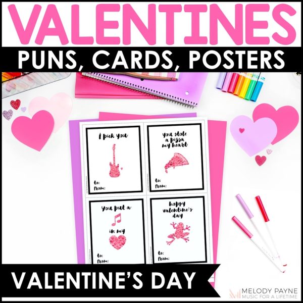 Valentine's Day Cards and Posters with Watercolor Hearts - Puns