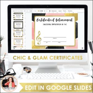 Recital Kit for Google Slides™: Invitations, Programs, Certificates {Editable}