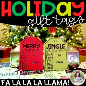 Holiday Gift Tags with Christmas Llamas: Fa-La-La-La-Llama!