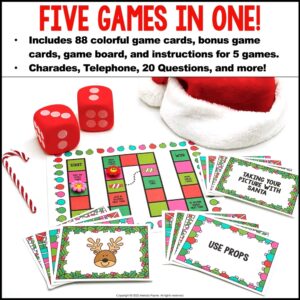 5 Fun Christmas Games – Charades, 20 Questions, Telephone, Game Boards, & More!