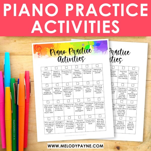At Home Piano Practice Activities