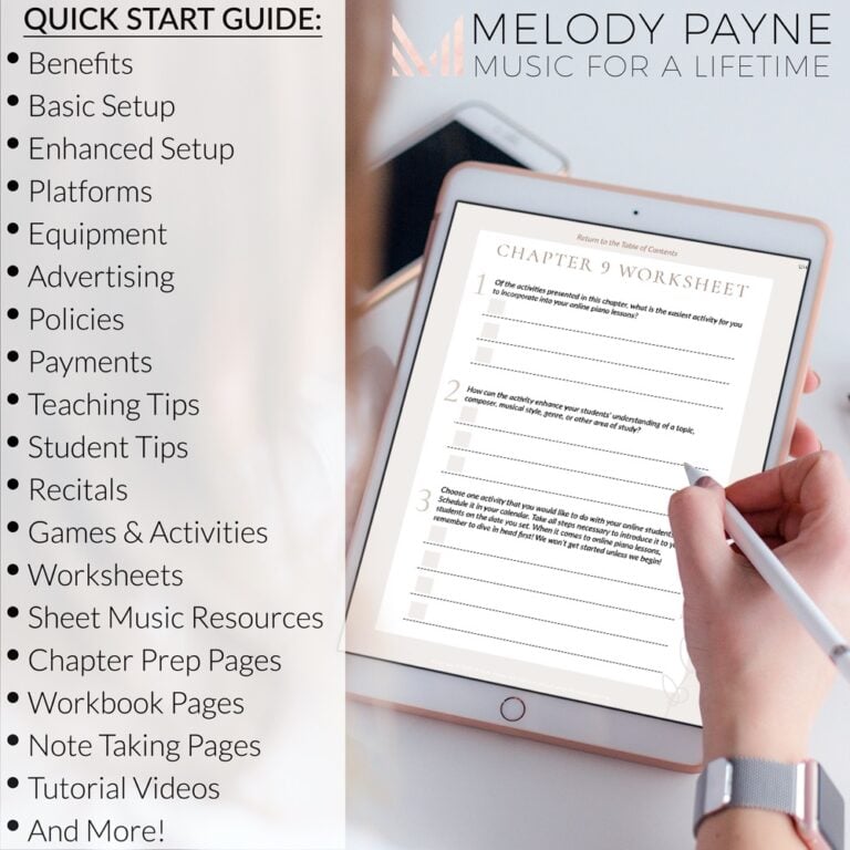 Teaching Piano Lessons Online Quick Start Guide Melody Payne Music