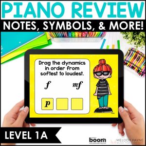 Beginning Piano Music Boom™ Cards for Primer Level Piano Lessons Set 1