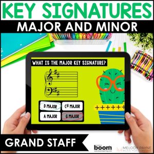 Major & Minor Key Signatures Music BOOM™ Cards for Piano Lessons – Treble & Bass