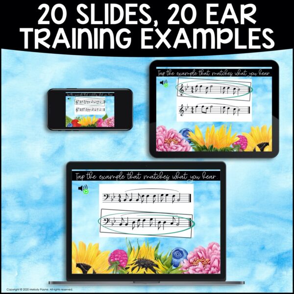 BOOM Cards: Ear Training with Ties & Syncopation by Melody Payne