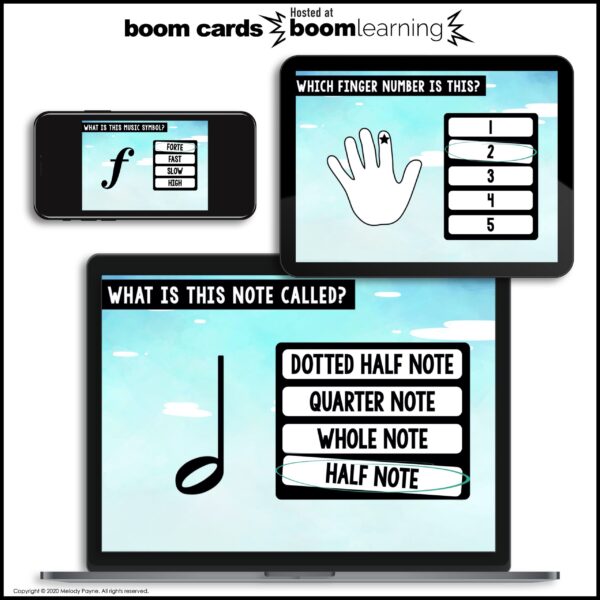 Music BOOM Cards: Beginning Piano Review by Melody Payne