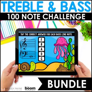 Music BOOM™ Cards 100 Note Challenge Bundle – Treble & Bass Clef Lines & Spaces