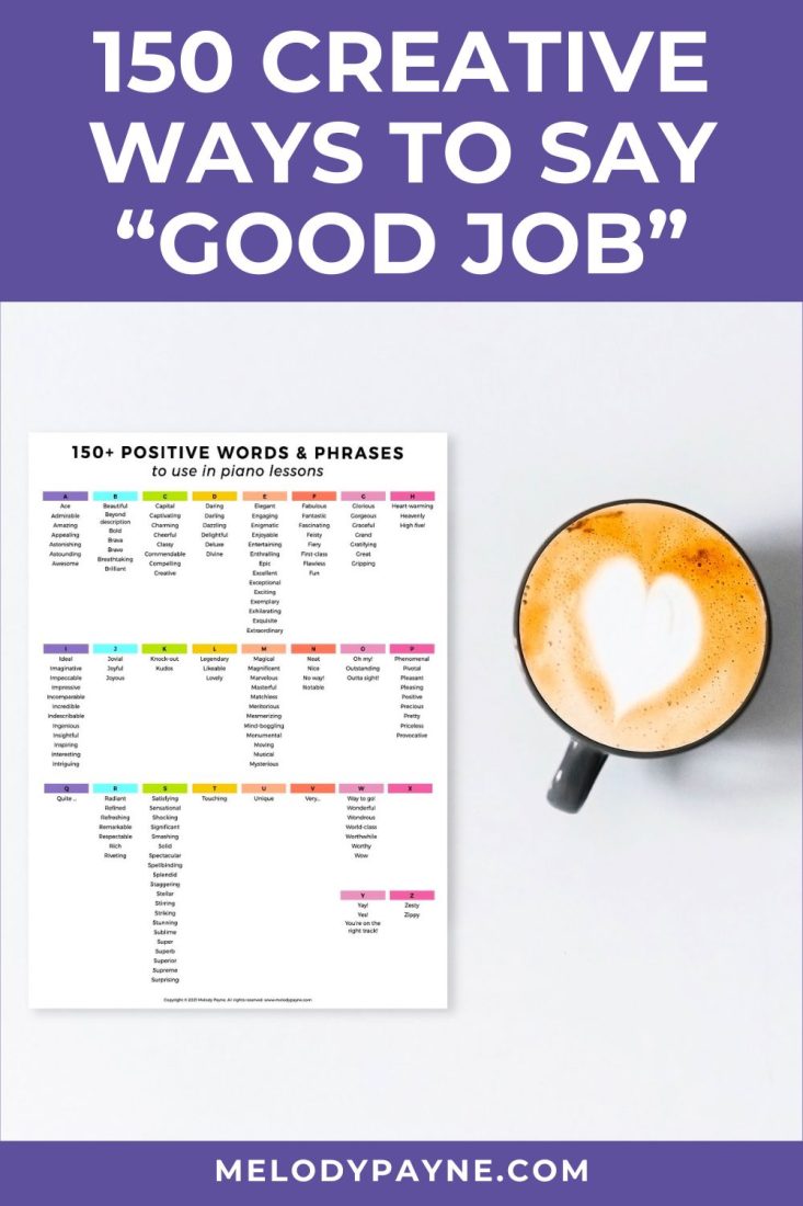 150 Creative Ways to Say "Good Job" in Piano Lessons
