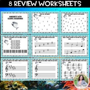 Sharp Review Worksheets for Elementary Music Students: Sharp Week!