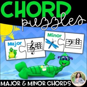 Major & Minor Chord Puzzle Cards {Treble and Bass Clef Chord Puzzles}