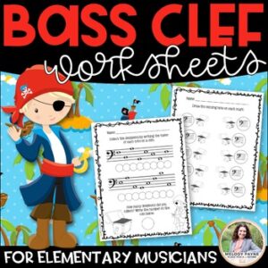 Bass Clef Worksheets for Music Class & Piano Lessons