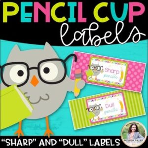 RETIRING: Sharp and Dull Pencil Cup Labels