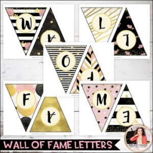 Wall of Fame Banner {Chic & Glam Pennant}