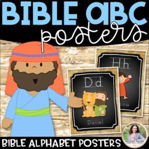Bible Alphabet Posters {74 Chalkboard Style Pages}