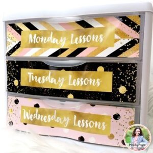 Editable Drawer Labels for Teachers – Chic & Glam Classroom Decor