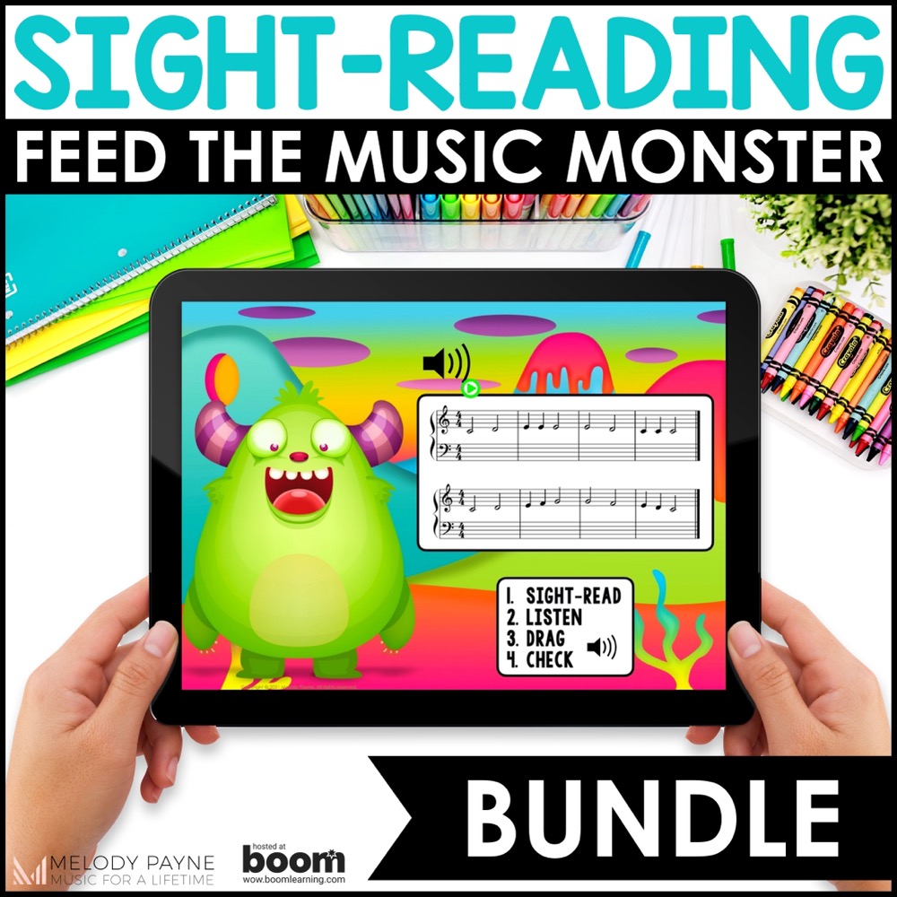 Music BOOM™ Cards Sight-Reading & Ear Training Bundle - Feed the Music Monster