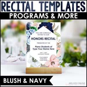 Piano Recital Template – Recital Programs, Certificates, and More – Flowers