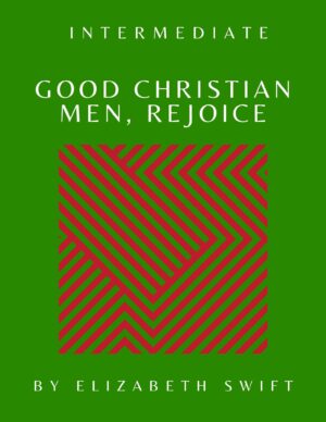 Good Christian Men, Rejoice Christmas Sheet Music for Intermediate Piano Studio License