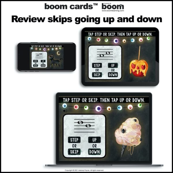 Halloween Boom Cards for beginning piano