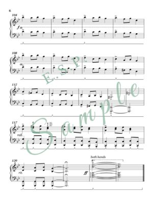 Carol of the Bells Sheet Music for Late Intermediate Piano Studio License