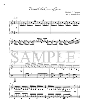 Beneath the Cross of Jesus advanced piano sheet music for Easter