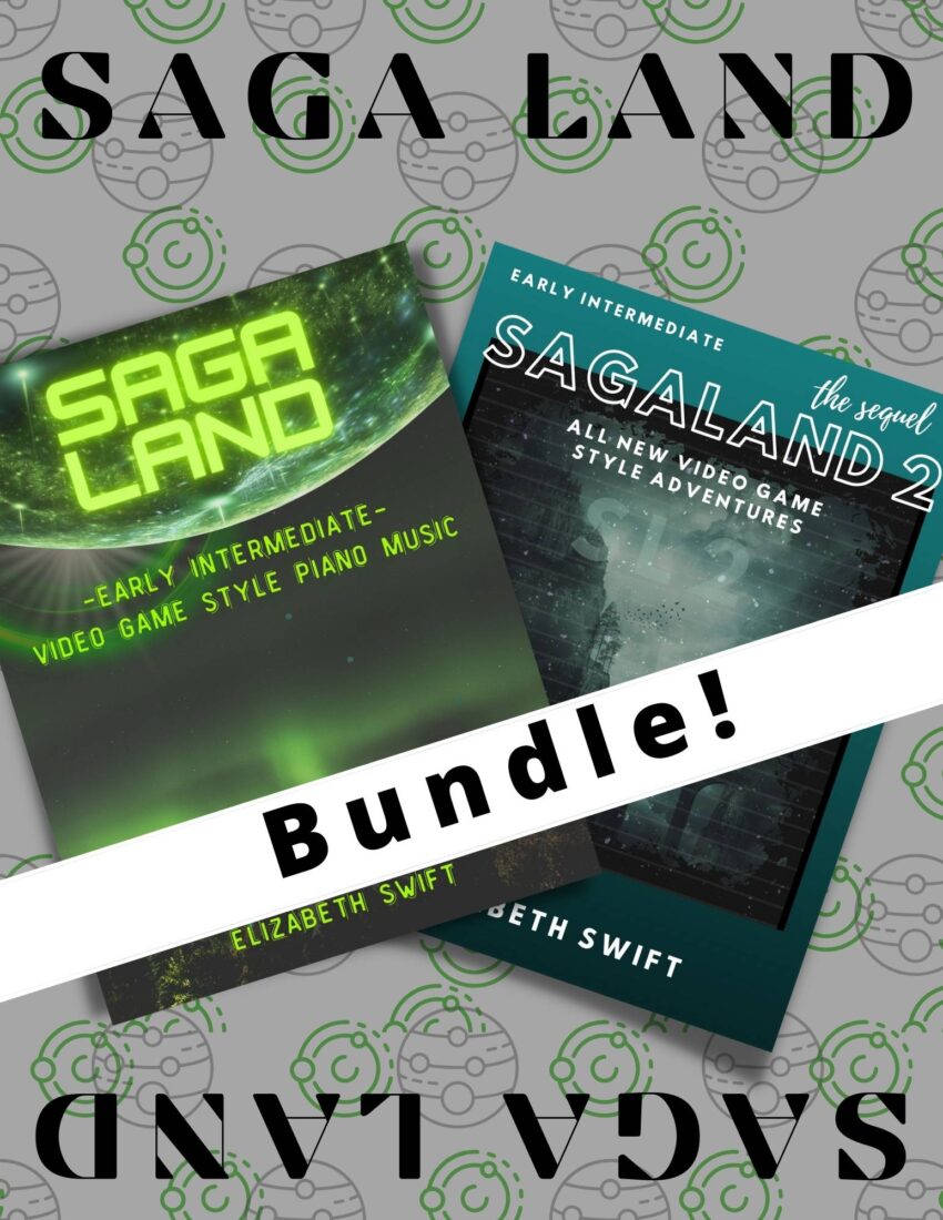 Saga Land 1 and 2 covers with bundle banner