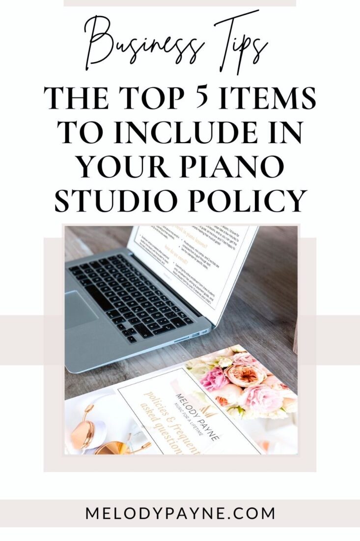 Click here to read what a group of professional piano teachers believes are the top 5 things to include in a solid piano studio policy.