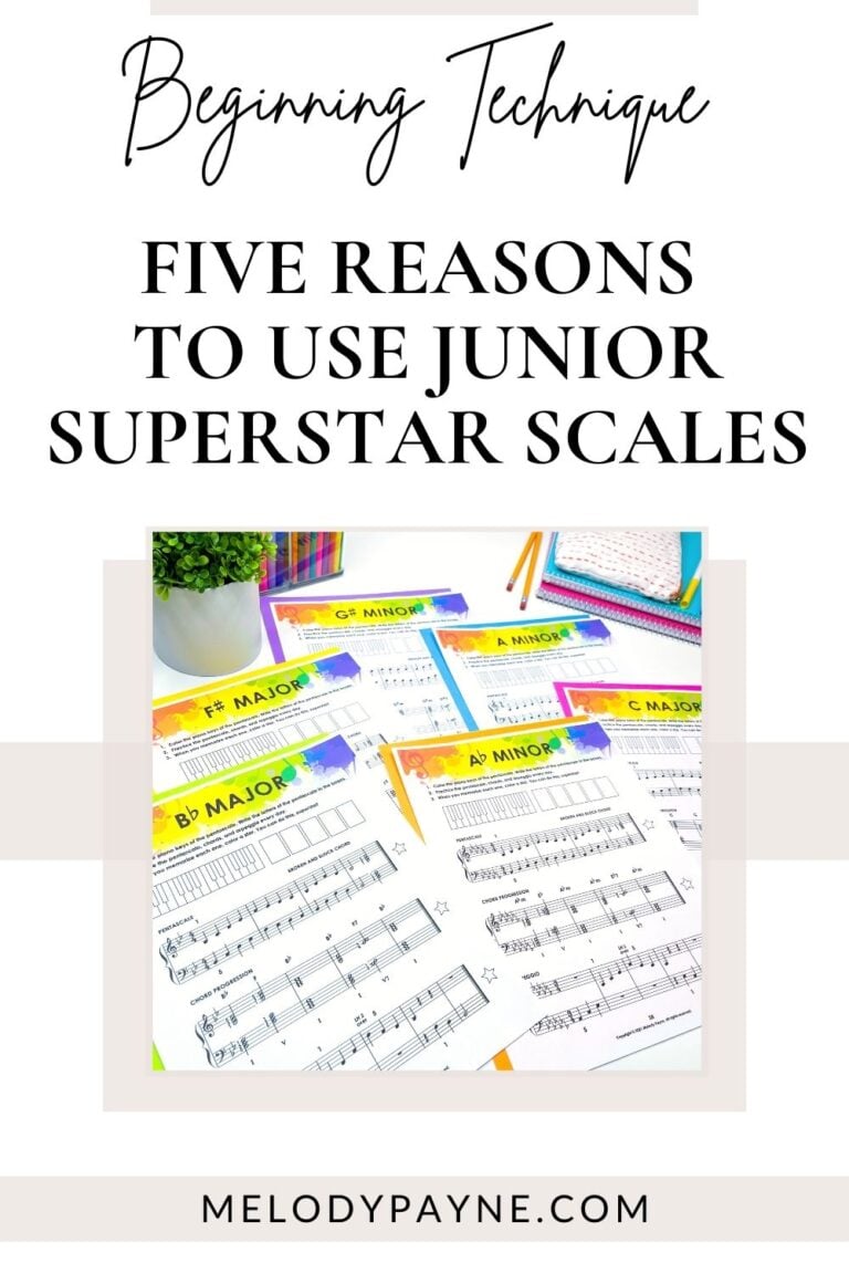 5 Ways to Use Your Music Classroom Decor Bundle in Your Piano Studio 23 5 Reasons to Use Junior Superstar Scales with Young Beginners