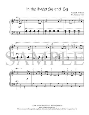 In the Sweet, By and By – intermediate piano solo
