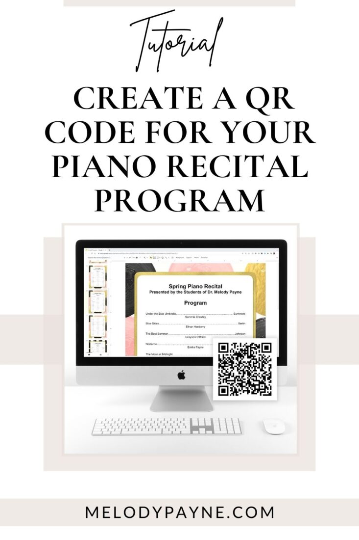 How To Create a QR Code for Your Piano Recital Program