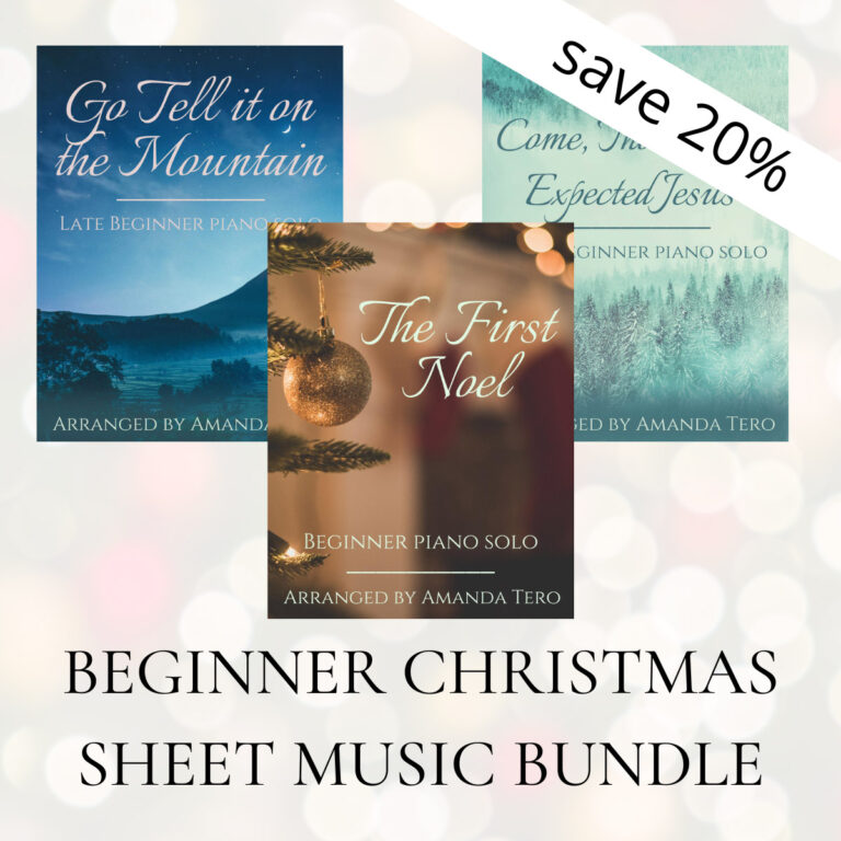 3 beginner Christmas sheet music piano solos copy