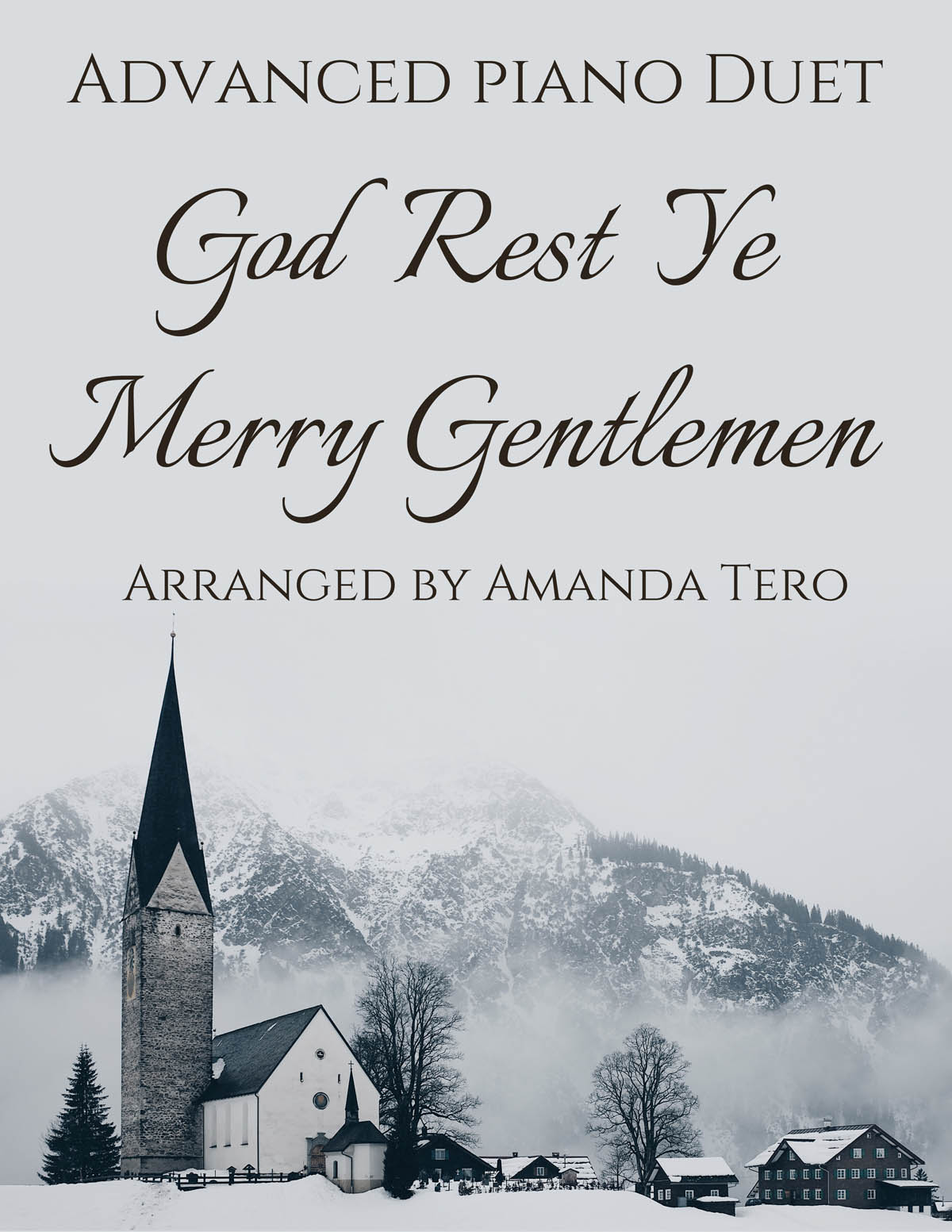 God Rest Ye Merry Gentlemen – advanced Christmas piano duet sheet music
