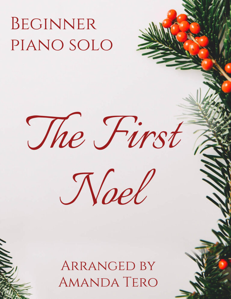 The First Noel sm easy piano solo beginner elementary