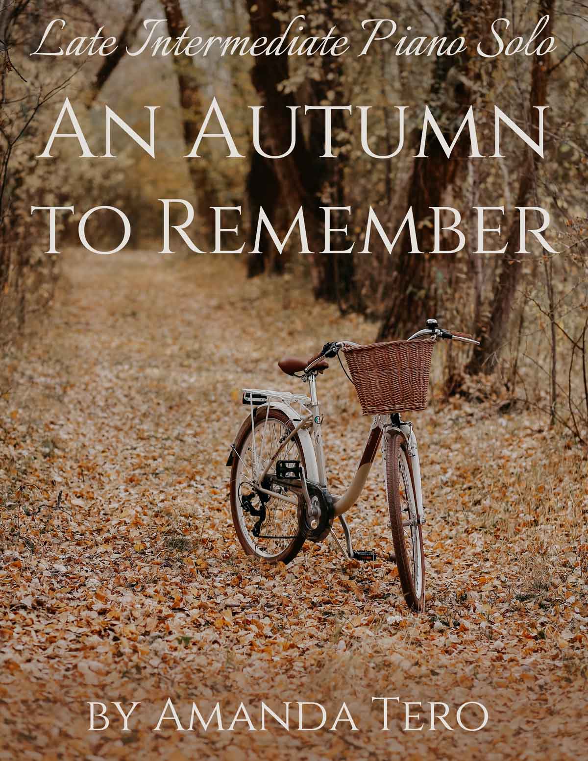 An Autumn to Remember – original late intermediate jazz piano sheet music solo