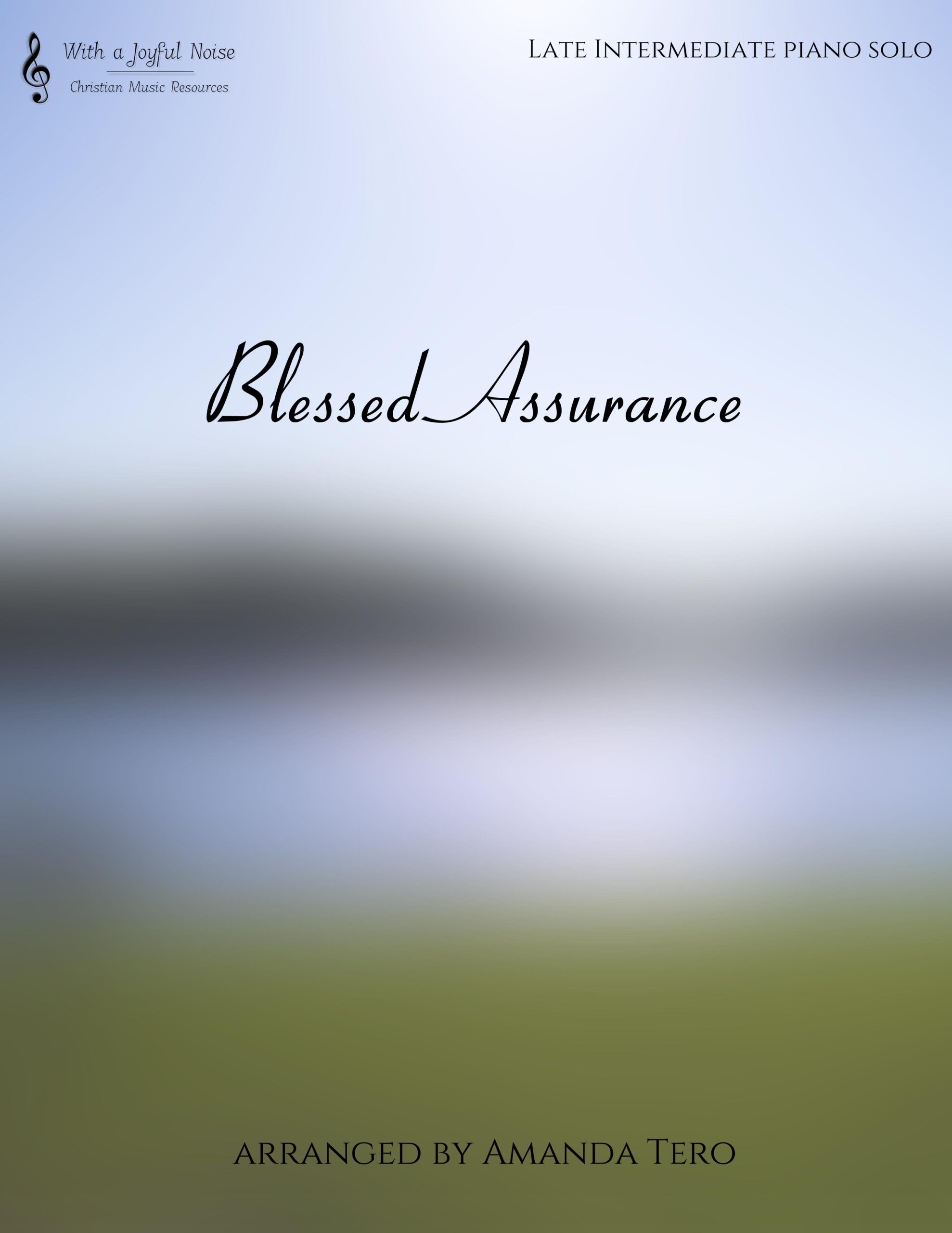 Blessed Assurance hymn late intermediate piano sheet music solo