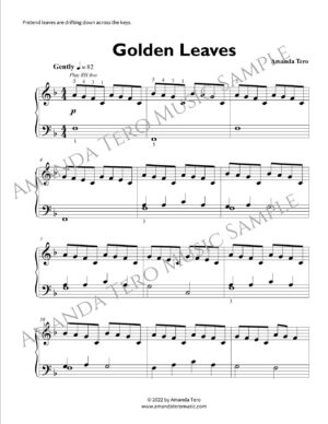 Fall Days – 3 late elementary piano solo sheet music