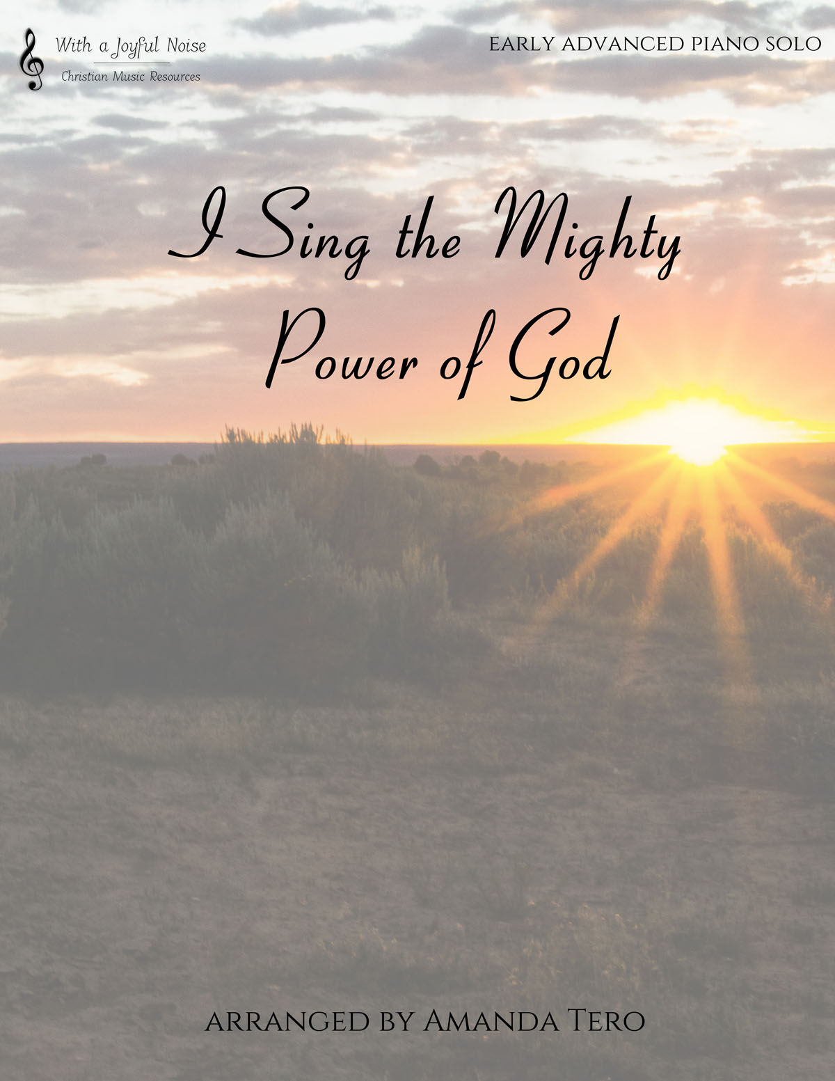 I Sing the Mighty Power of God Hymn Early Advanced piano solo sheet music