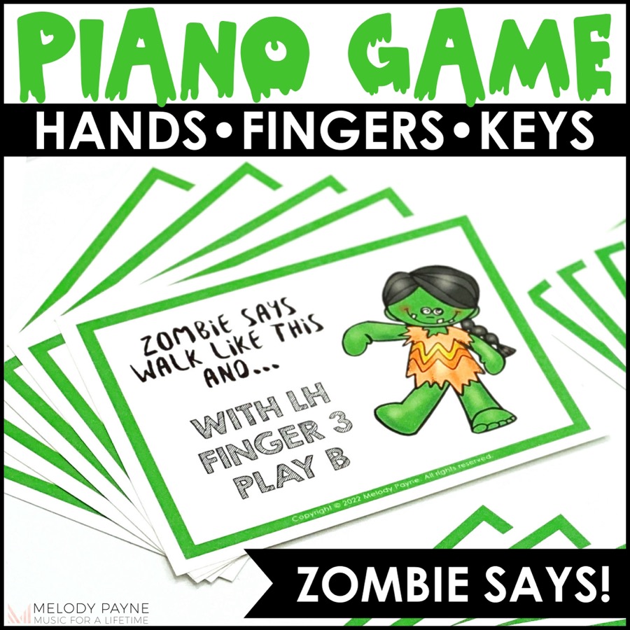 Beginning Piano Keys Game: Zombie Says