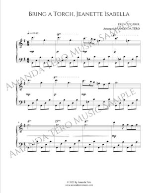 Bring a Torch, Jeanette Isabella advanced piano Christmas sheet music