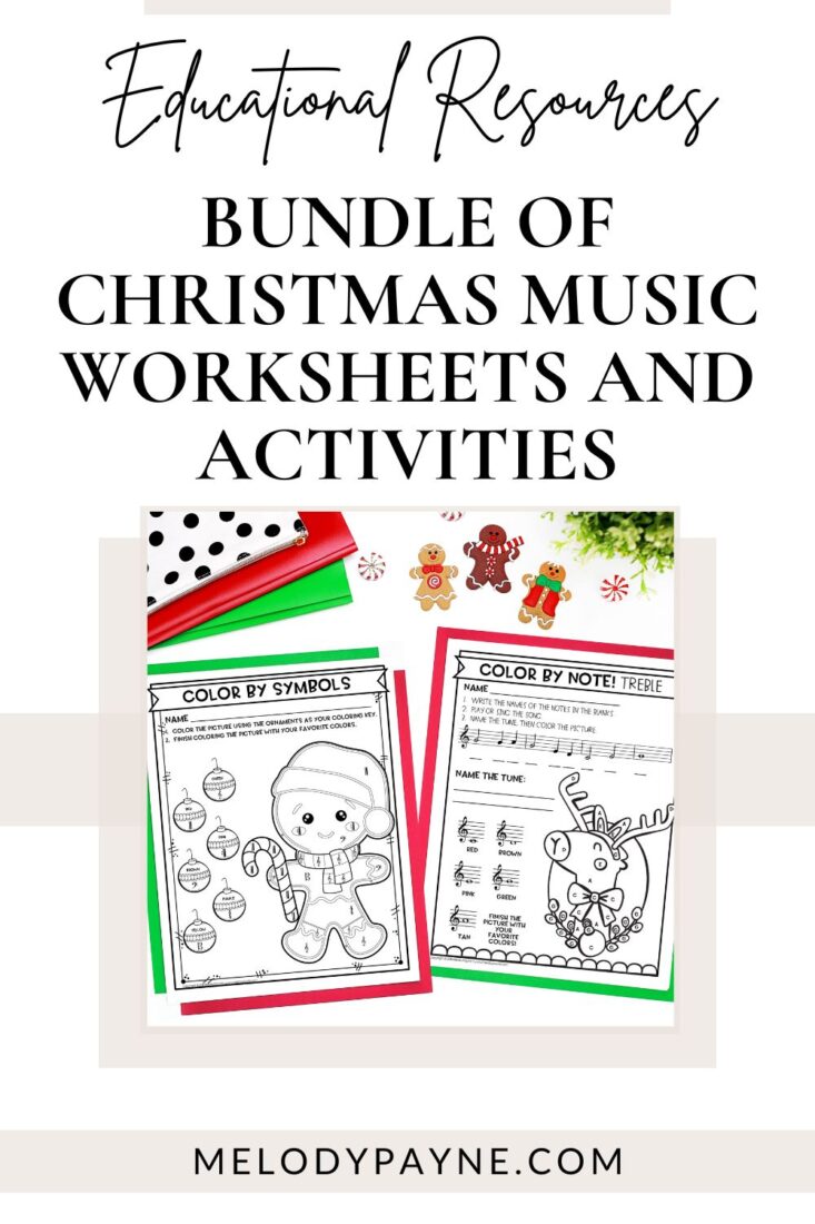 Bundle of 4 Awesome Christmas Music Worksheets and Activities