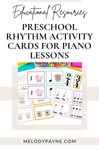 Preschool Rhythm Activity Cards for Engaging Piano Lessons 1 preschool rhythm activity cards for engaging piano lessons 1