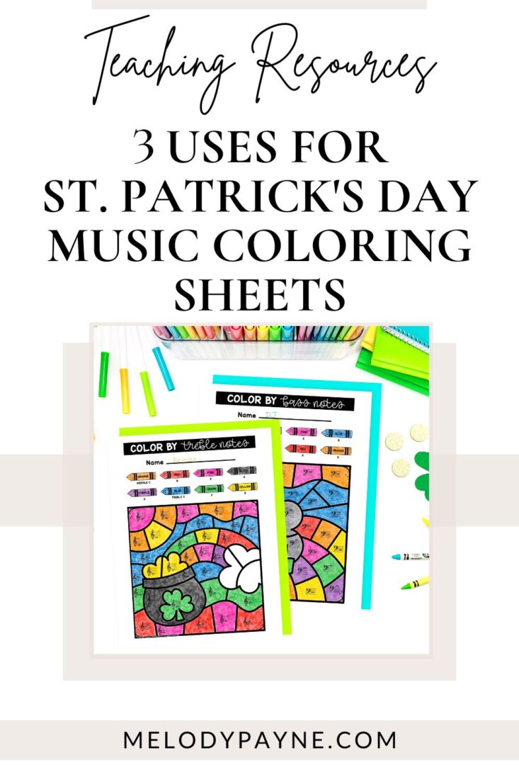 3 Creative Ways to Use St. Patrick's Day Music Colouring Sheets Coloring Pages in Piano Lessons