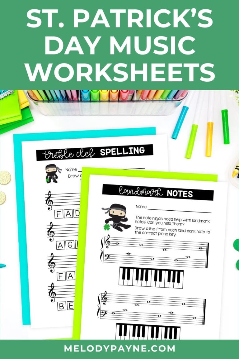5 Reasons I Love St. Patrick's Day Music Worksheets for Note Reading