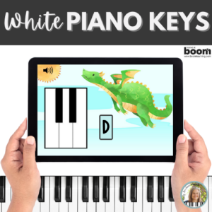 Name the White Piano Keys Game BOOM™ Cards – Dragons