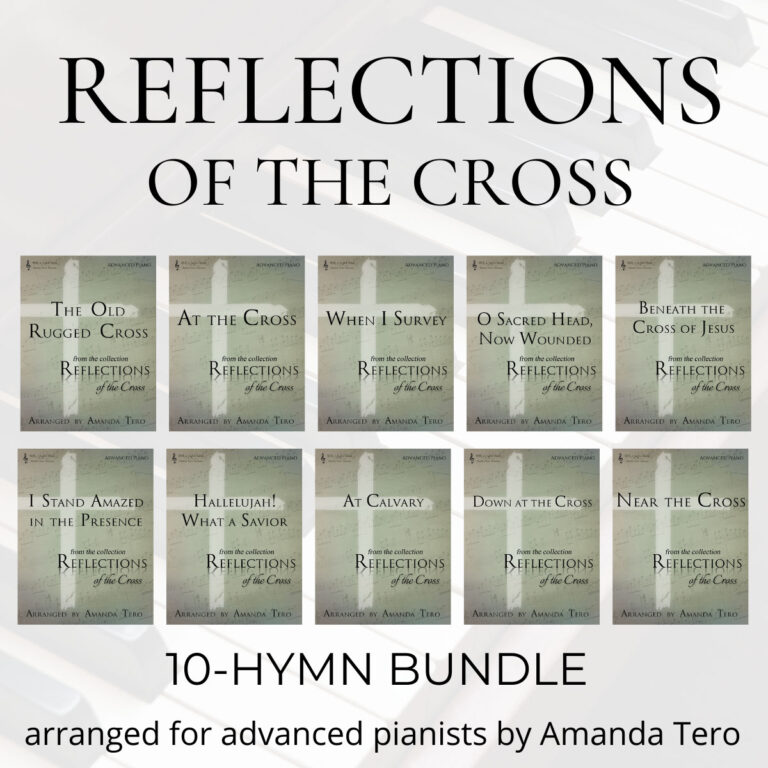 Reflections of the Cross advanced piano sheet music for Easter copy