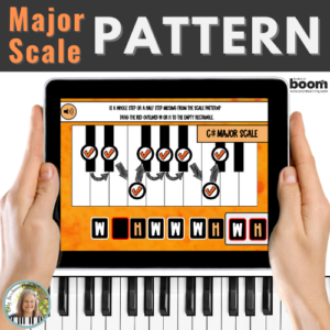 Sharp keys major Scale pattern BOOM Cards
