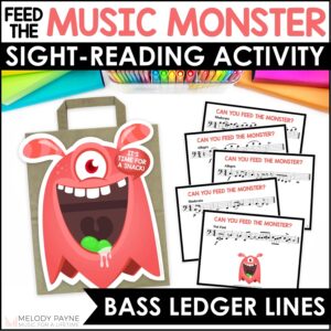 Bass Clef Ledger Lines Game – Feed the Music Monster Sight-Reading & Ear Training