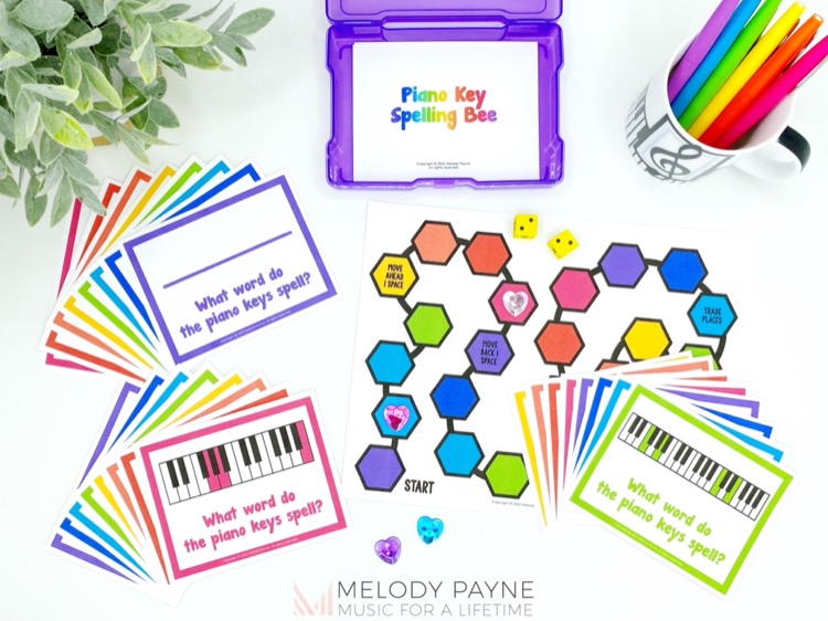 Using games to teach piano students how to improvise musical spelling bee piano keys
